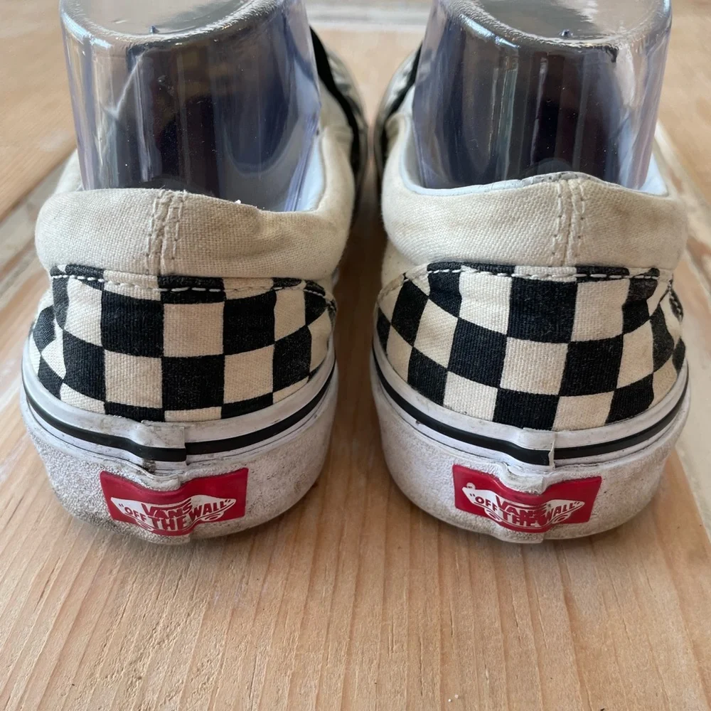 Vans Black and White Checkered Slip-Ons - Picture 3 of 5
